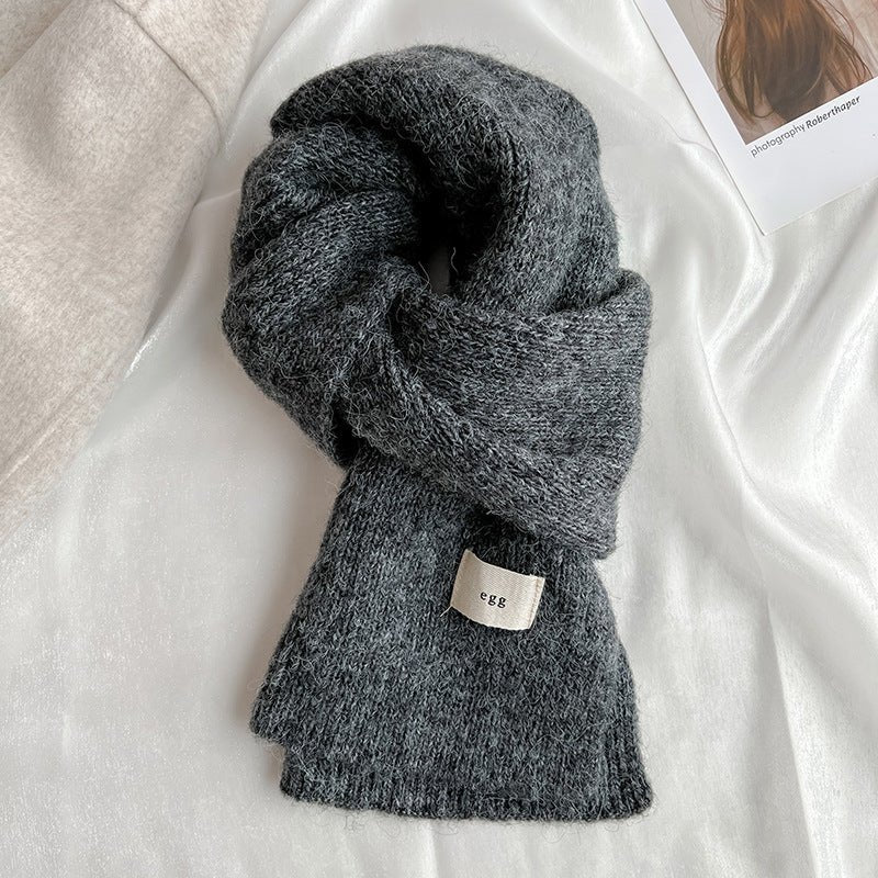 Danoz Fashion - Gray Cozy Knit Scarf - Soft Wool - Blend Winter Neck Wrap, Warm and Stylish - danozdirect
