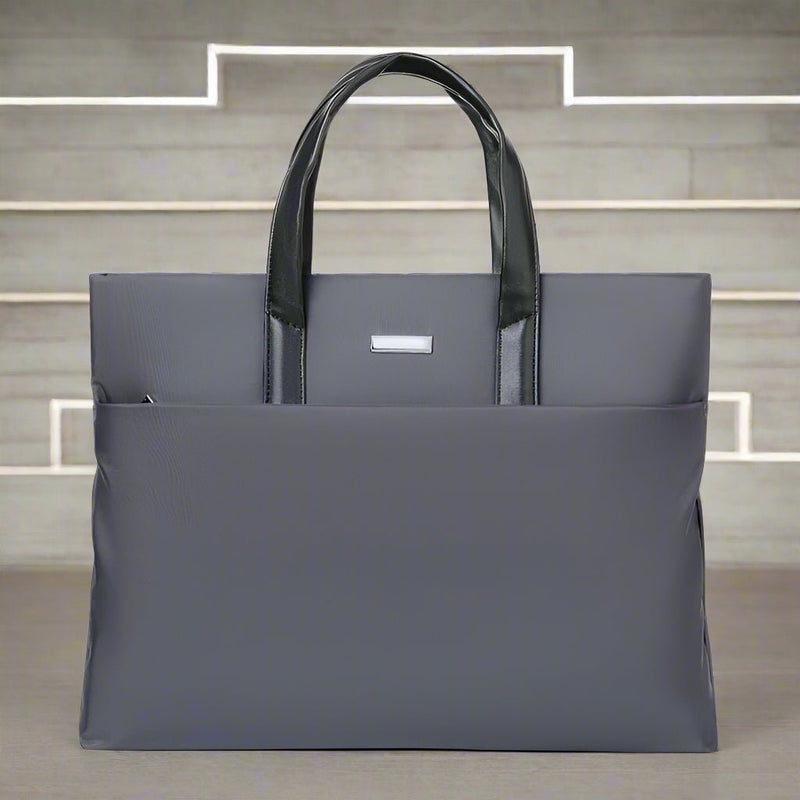 Danoz Fashion - Gray Lightweight Business Tote Bag - Durable and Stylish for Work and Travel - danozdirect