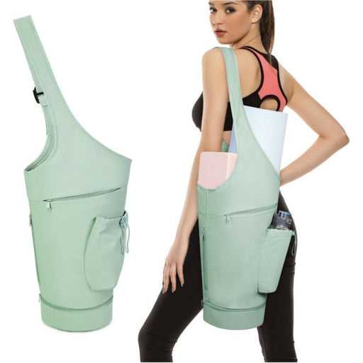Danoz Fashion - Green All - in - One Yoga Sling Bag - Fits Mat & Gear, Large Opening, Side Pockets - danozdirect