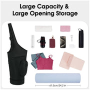 Danoz Fashion - Green All - in - One Yoga Sling Bag - Fits Mat & Gear, Large Opening, Side Pockets - danozdirect