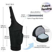 Danoz Fashion - Green All - in - One Yoga Sling Bag - Fits Mat & Gear, Large Opening, Side Pockets - danozdirect
