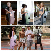 Danoz Fashion - Green All - in - One Yoga Sling Bag - Fits Mat & Gear, Large Opening, Side Pockets - danozdirect