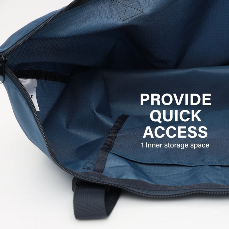 Danoz Fashion - KOELE - Shopper Bag Tote Bag Foldable Travel Laptop Grocery Nylon KO - DUAL NAVY - danozdirect