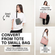 Danoz Fashion - KOELE - Shopper Bag Tote Bag Foldable Travel Laptop Grocery Nylon KO - DUAL PINK - danozdirect