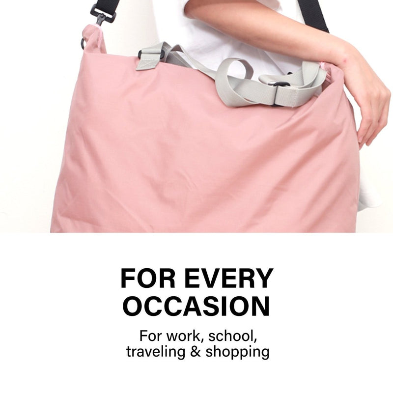 Danoz Fashion - KOELE - Shopper Bag Tote Bag Foldable Travel Laptop Grocery Nylon KO - DUAL PINK - danozdirect