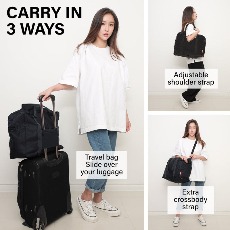 Danoz Fashion - KOELE - Shopper Bag Travel Duffle Bag Foldable Laptop Luggage Nylon KO - BOSTON NAVY - danozdirect
