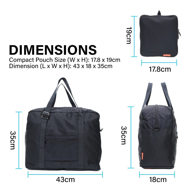 Danoz Fashion - KOELE - Shopper Bag Travel Duffle Bag Foldable Laptop Luggage Nylon KO - BOSTON NAVY - danozdirect