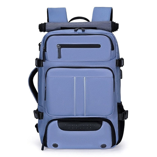 Danoz Fashion - Large Capacity Convertible Travel Backpack - 16" Laptop Compartment, Shoe Pouch & USB Port(blue) - danozdirect