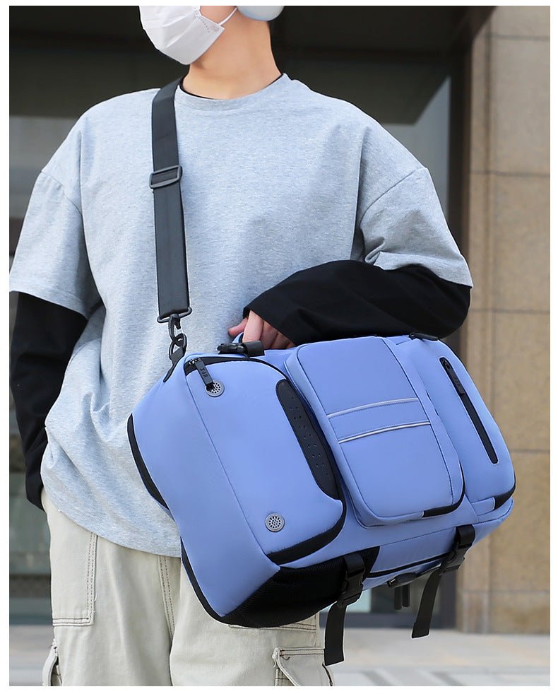 Danoz Fashion - Large Capacity Convertible Travel Backpack - 16" Laptop Compartment, Shoe Pouch & USB Port(Grey) - danozdirect