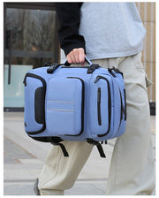 Danoz Fashion - Large Capacity Convertible Travel Backpack - 16" Laptop Compartment, Shoe Pouch & USB Port(Grey) - danozdirect