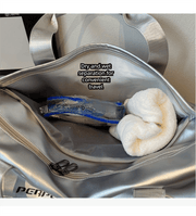 Danoz Fashion - Lightweight Sports Bag with Dedicated Shoe and Wet Gear Zone(silver) - danozdirect
