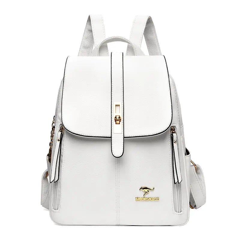 Danoz FashionSmart - Premium PU Leather Backpacks, Chic Girls Daypack, Vintage Black School Bag - danozdirect
