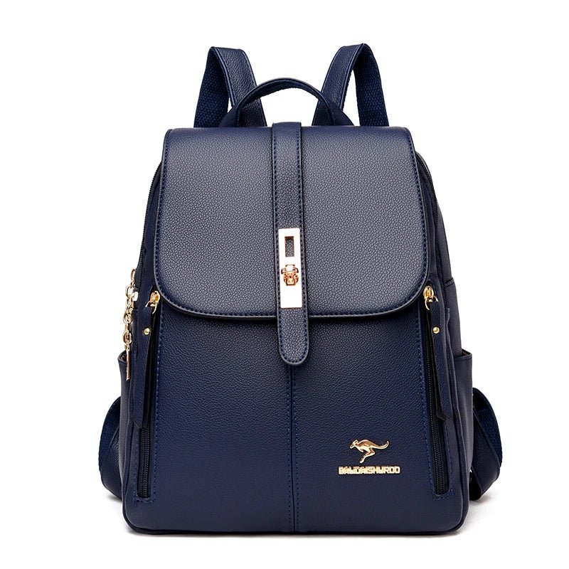Danoz FashionSmart - Premium PU Leather Backpacks, Chic Girls Daypack, Vintage Black School Bag - danozdirect