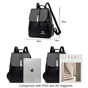 Danoz FashionSmart - Premium PU Leather Backpacks, Chic Girls Daypack, Vintage Black School Bag - danozdirect