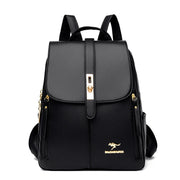 Danoz FashionSmart - Premium PU Leather Backpacks, Chic Girls Daypack, Vintage Black School Bag - danozdirect