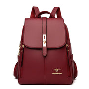 Danoz FashionSmart - Premium PU Leather Backpacks, Chic Girls Daypack, Vintage Black School Bag - danozdirect