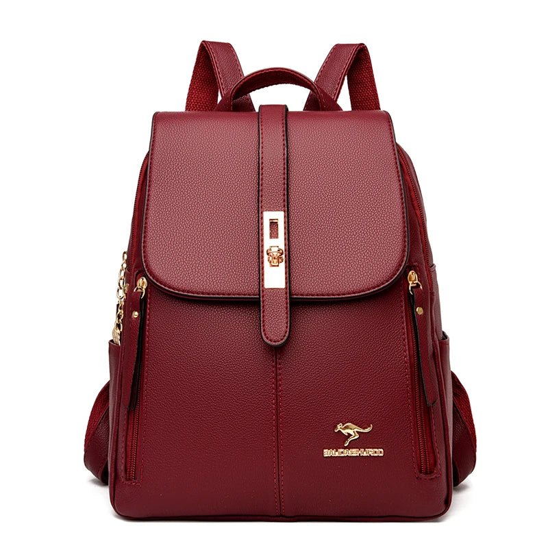 Danoz FashionSmart - Premium PU Leather Backpacks, Chic Girls Daypack, Vintage Black School Bag - danozdirect