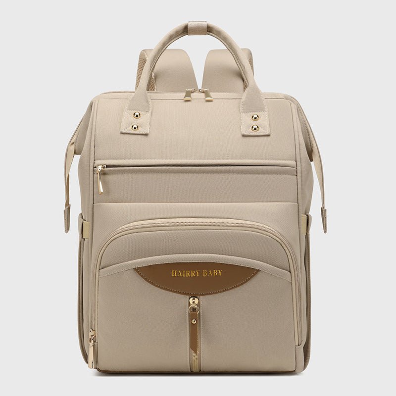Danoz Fashion - Multifunctional Diaper Bag Backpack(Apricot) - Large Capacity & Organized Storage for Baby Essentials - danozdirect