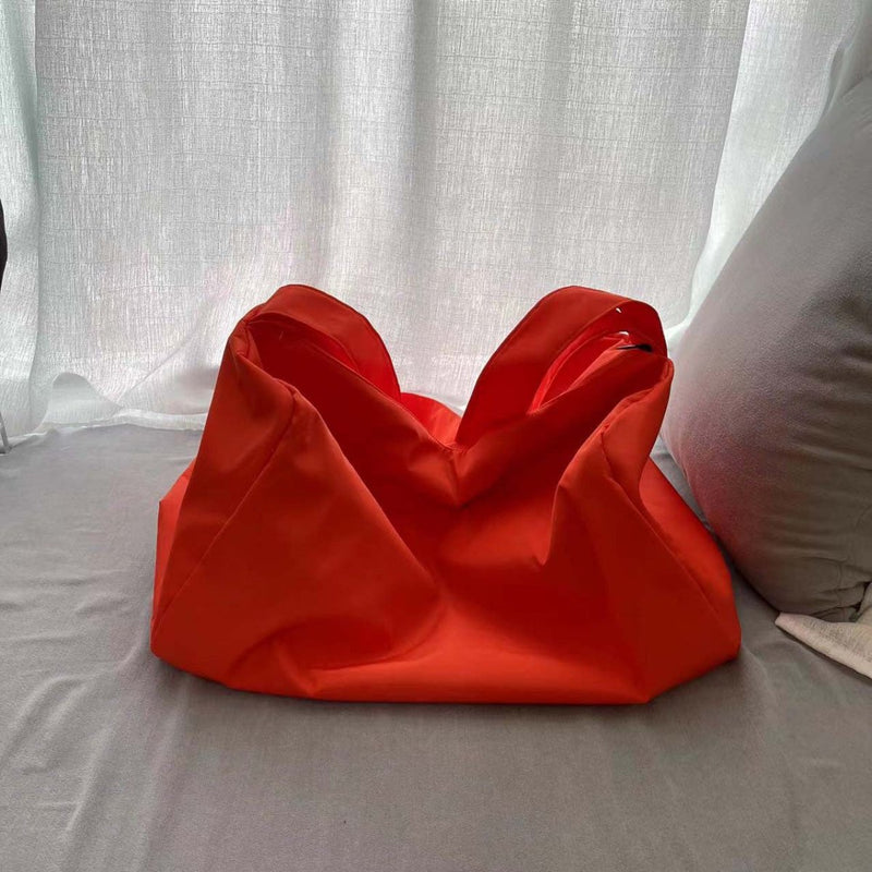 Danoz Fashion - Orange Red Large - Capacity Nylon Sports Fitness Bag(42x27x23cm) - Multi - functional Yoga Training & Travel Duffel, Waterproof Solid Color - danozdirect