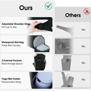 Danoz Fashion - Pink All - in - One Yoga Sling Bag - Fits Mat & Gear, Large Opening, Side Pockets - danozdirect