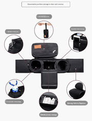 Danoz Fashion - Pink and Black Stitching Universal Stroller Organiser Caddy with Insulated Cup Holders and Detachable Wristlet - danozdirect