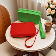 Danoz Fashion - Red Silicone Zipper Storage Pouch - Stylish Multi - Purpose Organizer with Wrist Strap - danozdirect
