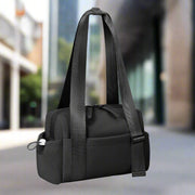 Danoz Fashion - Stylish Black Mini Gym Bag & Travel Tote - Compact Duffel with Wet Pocket, Luggage Sleeve & Multiple Compartments - danozdirect