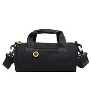 Danoz Fashion - Waterproof Oxford Cylindrical Travel Bag - Large Capacity Handbag with Shoulder Strap(Black) - danozdirect
