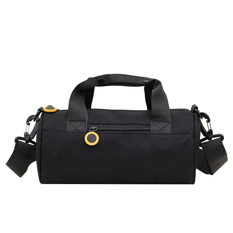 Danoz Fashion - Waterproof Oxford Cylindrical Travel Bag - Large Capacity Handbag with Shoulder Strap(Black) - danozdirect