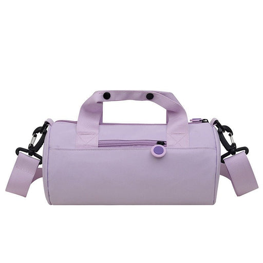 Danoz Fashion - Waterproof Oxford Cylindrical Travel Bag - Large Capacity Handbag with Shoulder Strap(Light Purple) - danozdirect