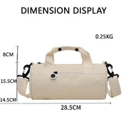 Danoz Fashion - Waterproof Oxford Cylindrical Travel Bag - Large Capacity Handbag with Shoulder Strap(Red) - danozdirect