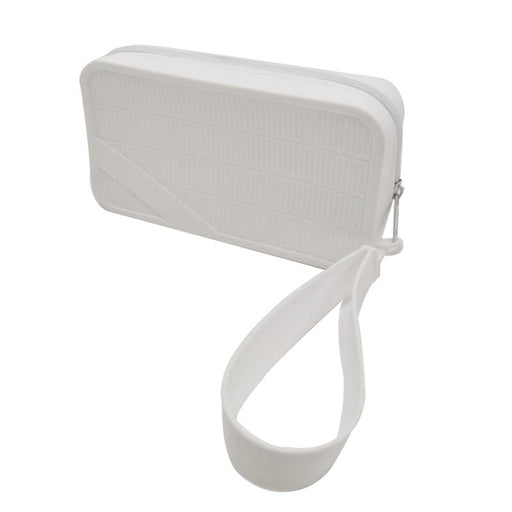 Danoz Fashion - White Silicone Zipper Storage Pouch - Stylish Multi - Purpose Organizer with Wrist Strap - danozdirect
