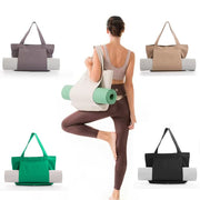 Danoz Fashion - Yoga Mat Tote Bag - Durable Canvas Shoulder Bag for Outdoor Workouts & Travel(Khaki) - danozdirect