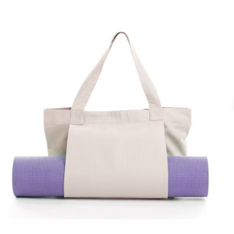 Danoz Fashion - Yoga Mat Tote Bag - Durable Canvas Shoulder Bag for Outdoor Workouts & Travel(Khaki) - danozdirect