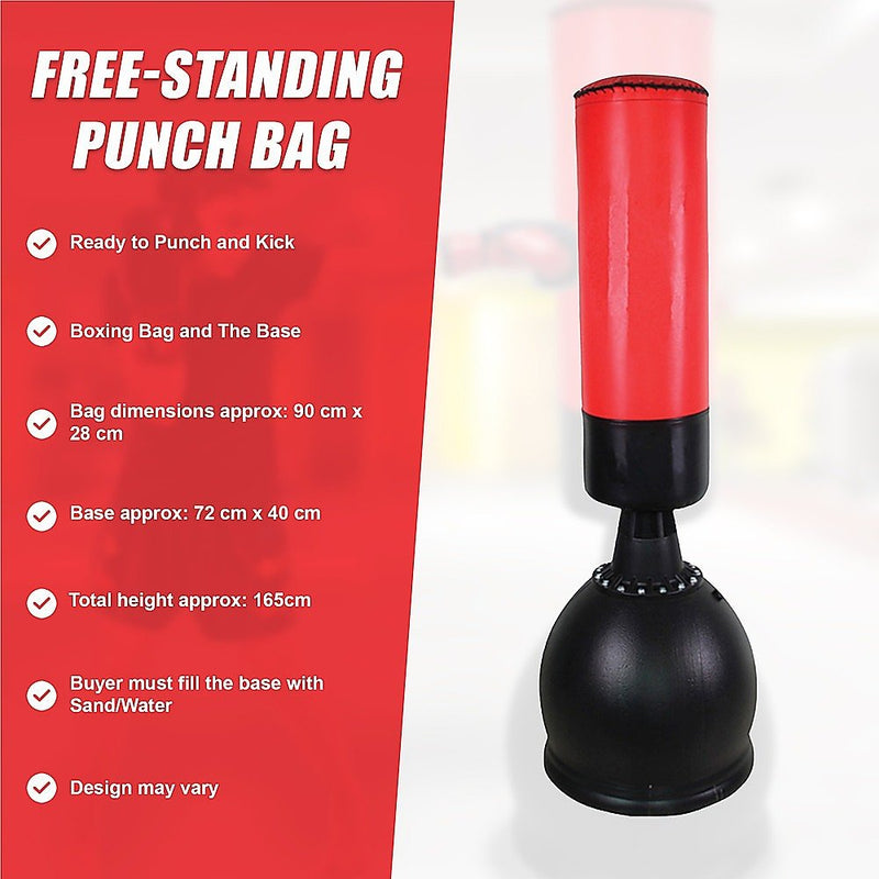 Danoz Fitness - 165CM Boxing Punching Bag Free Standing - Incl. Delivery - danozdirect