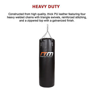 Danoz Fitness - 37kg Boxing Punching Bag Filled Heavy Duty - Incl. Delivery - danozdirect