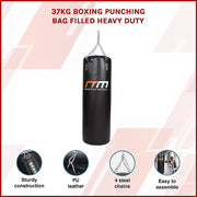 Danoz Fitness - 37kg Boxing Punching Bag Filled Heavy Duty - Incl. Delivery - danozdirect