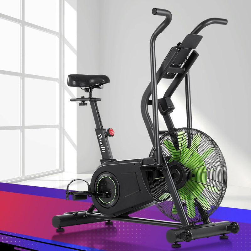 Danoz Fitness - Everfit Air Bike Dual Action Exercise Bike Fitness Home Gym Cardio - danozdirect