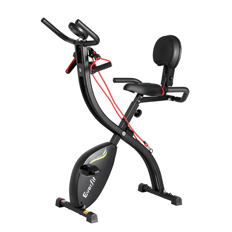 Danoz Fitness - Everfit Folding Exercise Bike Magnetic X - Bike Indoor Cycling Resistance Rope - danozdirect