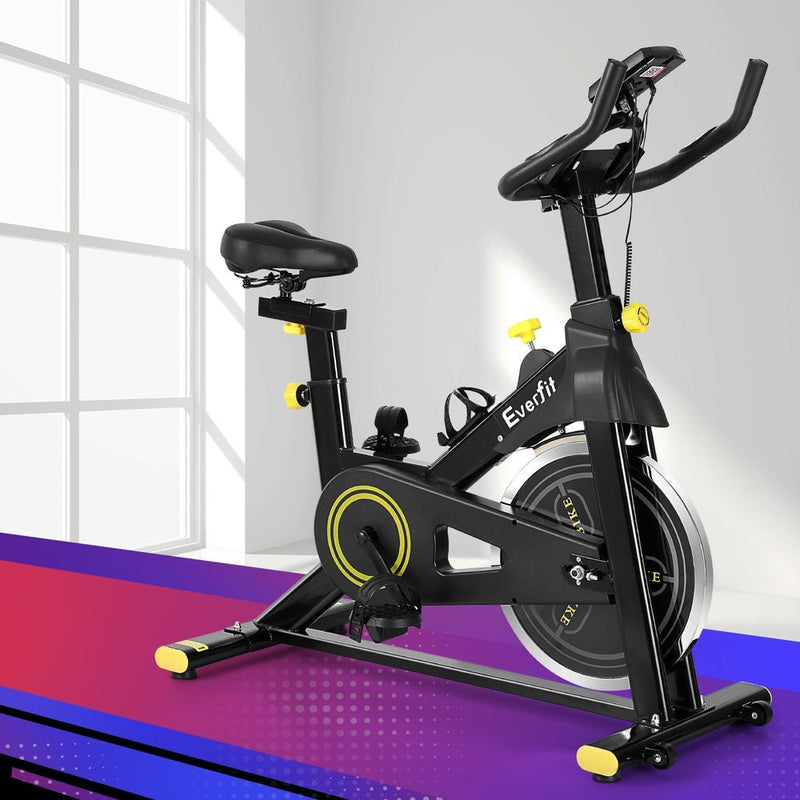 Danoz Fitness - Everfit Spin Bike Exercise Bike Cardio Gym Bluetooth APP Connectable - danozdirect