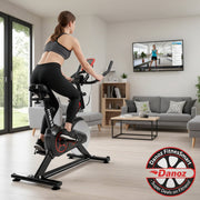 Danoz Fitness - Everfit Spin Bike Exercise Bike Flywheel Cycling Home Gym Fitness Adjustable - danozdirect