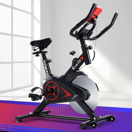 Danoz Fitness - Everfit Spin Bike Exercise Bike Flywheel Cycling Home Gym Fitness Adjustable - danozdirect