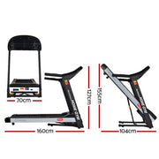 Danoz Fitness - Everfit Treadmill Electric Auto Incline Home Gym Fitness Exercise Machine 450mm - Free Postage - danozdirect