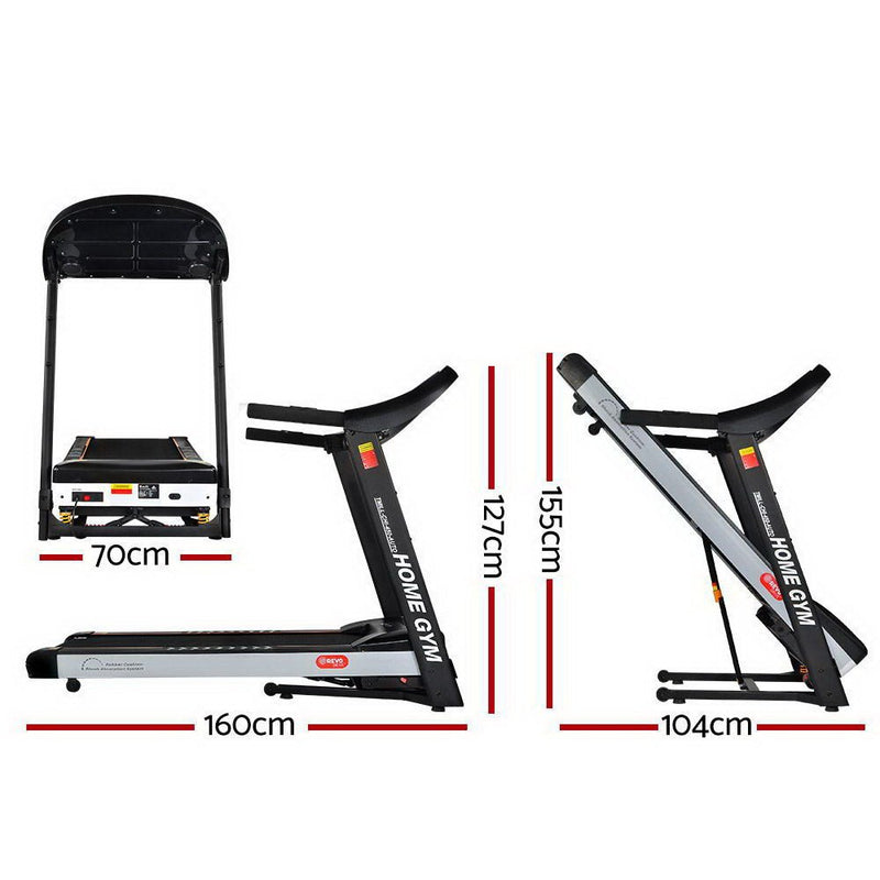 Danoz Fitness - Everfit Treadmill Electric Auto Incline Home Gym Fitness Exercise Machine 450mm - Free Postage - danozdirect