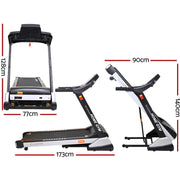 Danoz Fitness - Everfit Treadmill Electric Auto Incline Spring Home Gym Fitness Exercise 480mm - Incl. Delivery - danozdirect