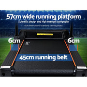 Danoz Fitness - Everfit Treadmill Electric Auto Level Incline Home Gym Fitness Exercise 450mm - Free Delivery - danozdirect