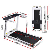Danoz Fitness - Everfit Treadmill Electric Home Gym Fitness Exercise Fully Foldable 420mm White - Incl Delivery - danozdirect