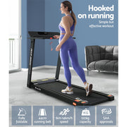 Danoz Fitness - Everfit Treadmill Electric Home Gym Fitness Exercise Fully Foldable 450mm Black - Free Delivery - danozdirect
