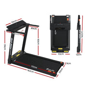 Danoz Fitness - Everfit Treadmill Electric Home Gym Fitness Exercise Fully Foldable 450mm Black - Free Delivery - danozdirect