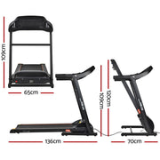 Danoz Fitness - Everfit Treadmill Electric Home Gym Fitness Exercise Machine Foldable 400mm - Incl. Postage - danozdirect